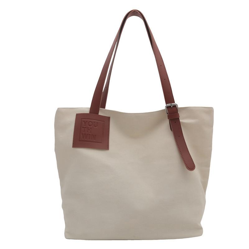 Sac Cabas en Toile Mode 2024 Été Tendance Style Urbain Sac Bandoulière Décontracté Pour Femmes