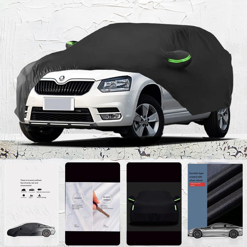 For Skoda Yeti Anti-UV Sun Shade Rain Snow Resistant Black Cover Dustproof Car Umbrella Full Car Cover Outdoor Protection