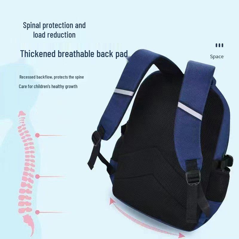 Space Boy Lightweight Backpack for Grades 1-3: Large-Capacity Schoolbag for Kids