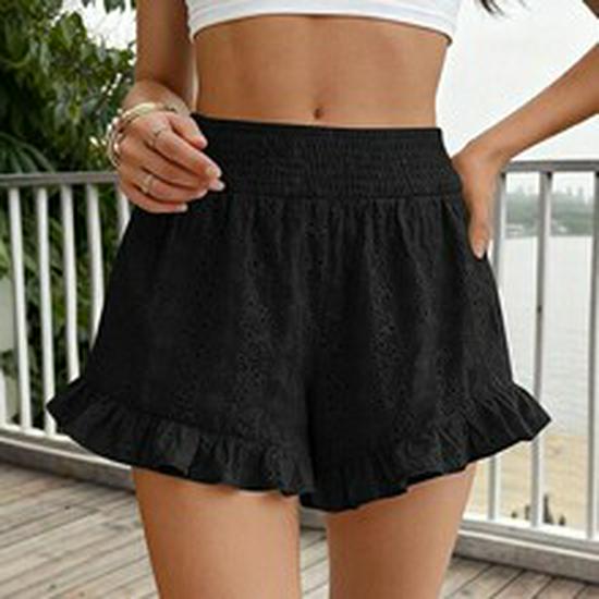 2026 Spring/Summer Women's High-Waisted Floral A-Line Casual Shorts - European Style, Versatile Vacation Wear