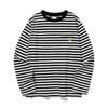 KIRSH X Misaki Kawai Artwork Striped T-Shirt [Black]