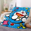1PC Doraemon, Cartoon Blanket Lightweight Flannel Throw Blanket for Sofa, Bed, Travel, Camping, Livingroom, Office, Couch