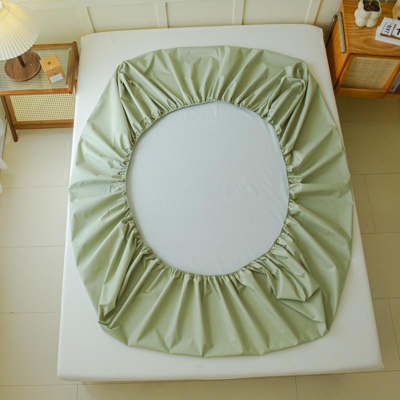 Full Package Non Slip Bedsheet Waterproof and Dustproof Mattress Protective Cover Suitable for Single Double Bed Minimalist Solid Color Bedclothes