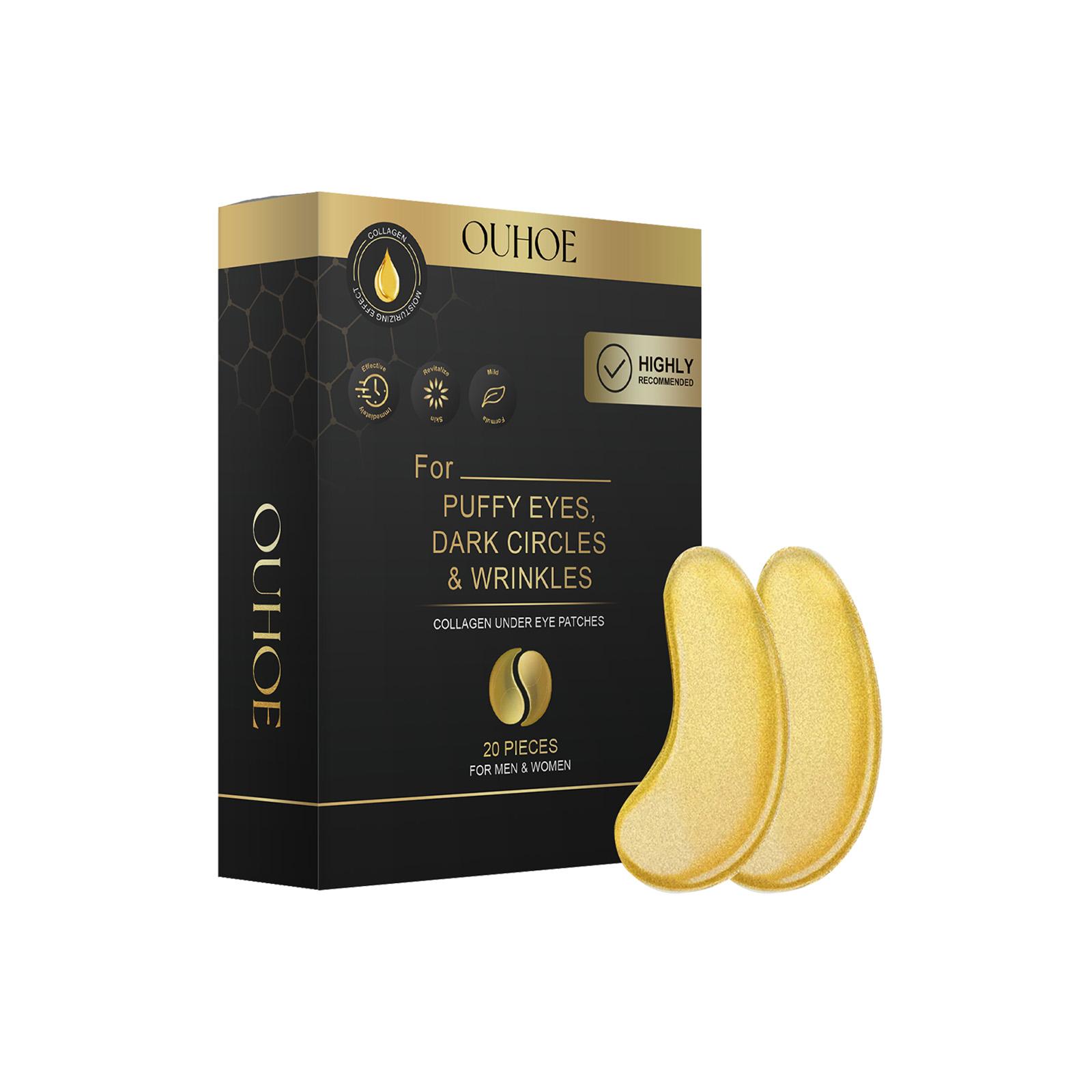 

OUHOE golden Firming Eye Mask gently nourishes and enhances the elasticity of the skin around the eyes Niacinamide firming Eye Mask