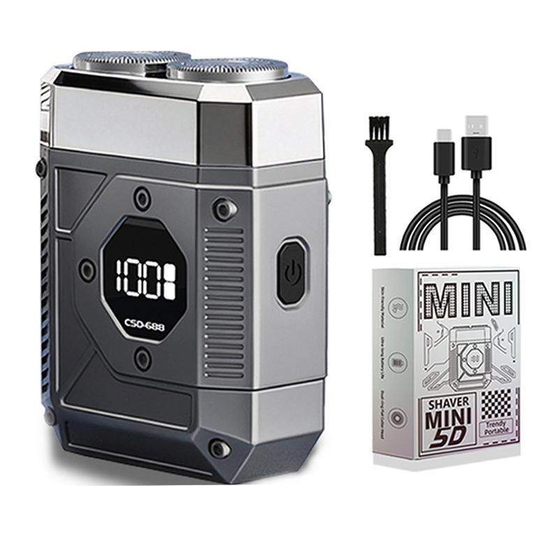 Portable Rechargeable Men's Double-Head Mini Electric Travel Shaver