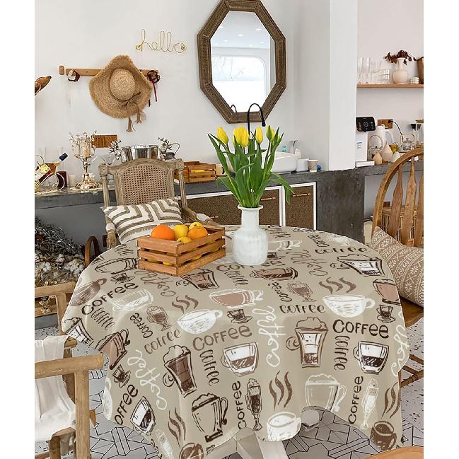 

Скатерть для кофейного столика Водонепроницаемая для круглого/прямоугольного/овального/квадратного стола 54x54 дюйма Скатерть-чехол для осени, детского душа, Рождества, свадьбы