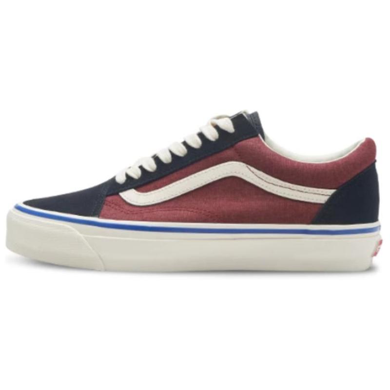 Vans Old Skool Collection Abrasion Resistant Low top Skateboard Shoes Men's Red Black Sneakers VN000CY2MDB