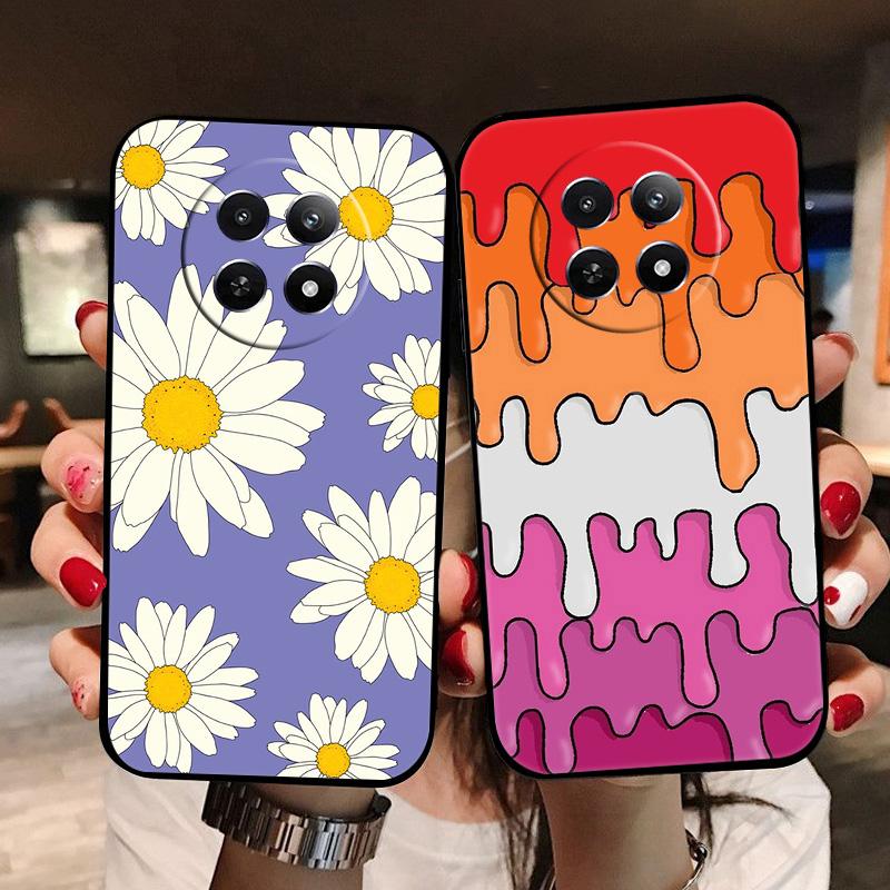 Für Realme 12 5G Hülle Abdeckung Realme12 Funda Coque Weiches Mode Silikon Schutzhülle für Telefonkamera für Realme 12 5G