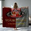 1PC Sunderland A.F Custom Name Patterned Flannel Blanket Suitable For All Seasons for Home Decor Warmth and Comfort Gifts Holiday Present