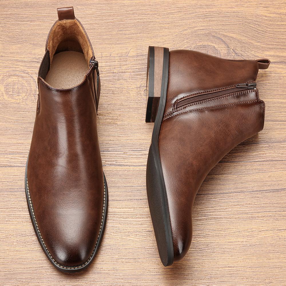 Boots Men Casual Brand Comfortable 2026 Fashion Boots Leather
