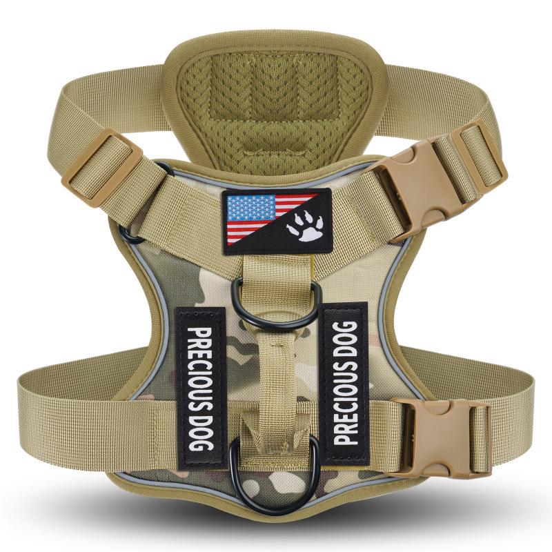 Large Dog Tactical Reflective Vest & Leash Combo
