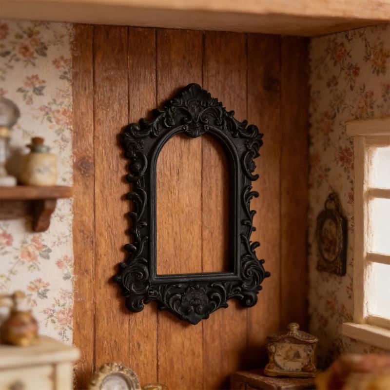 Artistic Carved Miniature Photo Frames For DIY Dollhouses Decors And Craft Projects