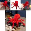 Red Octopus Plush Toy With Pp Cotton Filling Soft Kids Sleep Pillow For Children