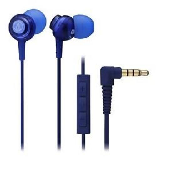Audio-Technica dip In-ear headphones for iPodiPhoneiPad, Blue ATH-CKL202i BL