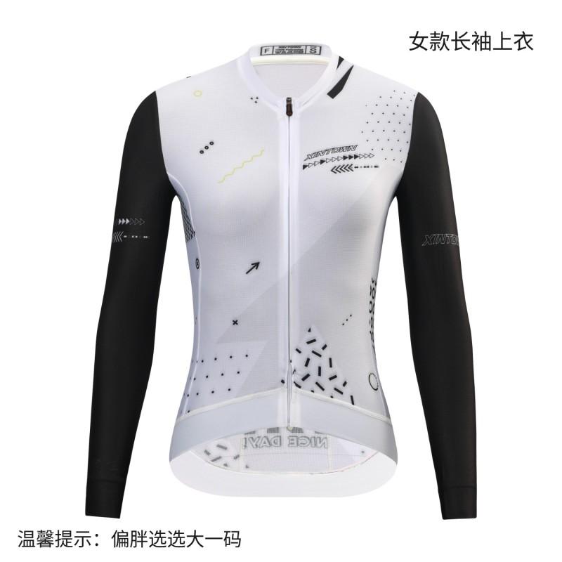 Womens Cycling Jersey Long Sleeve Top Moisture Wicking Road Bike Shirt