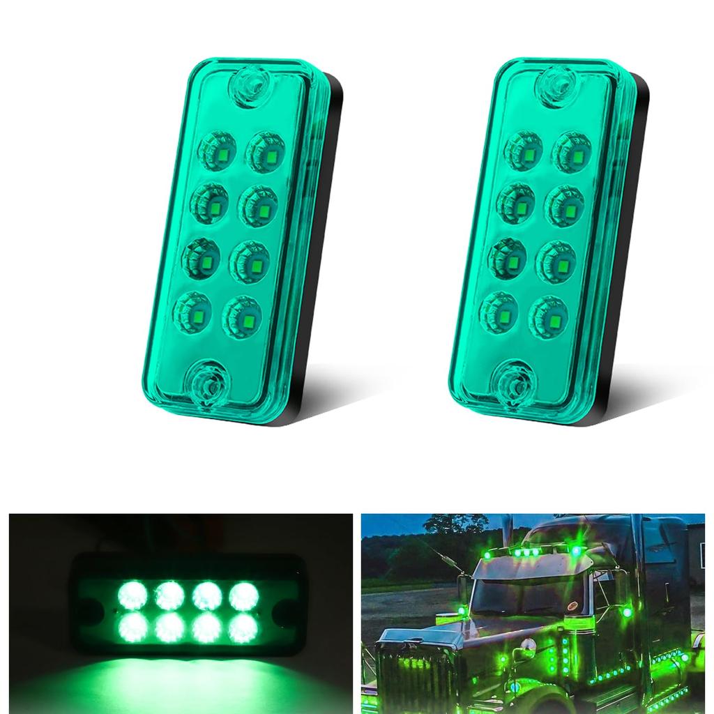 LED Marker Waterproof Dustproof for Cars and DC High Easy Vehicle Width Safety Distance Side Marker X 4 X Lamps, & Design, Trucks, 12V/24V Compatible,