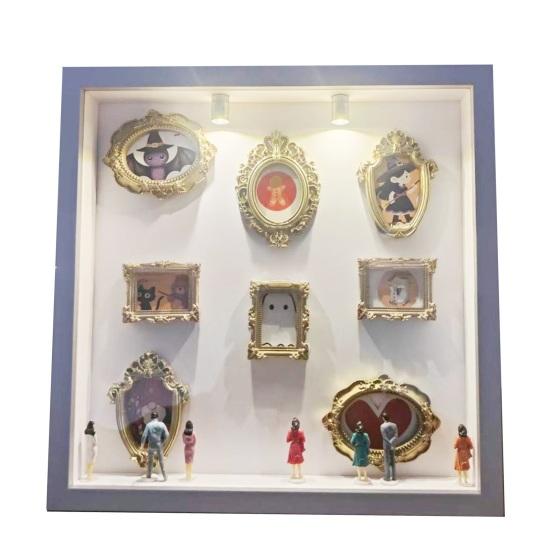 

DIY Mini Museum Silhouette Box with Light Custom Photo Memory Display Case Personalized DIY Shadow Box Frame Kit with Mini Frames for Anniversary With Light