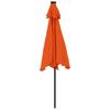 Vidaxl Parasol Ogrodowy Led, Stalowy Słupek, Terakota, 225X225X212 Cm