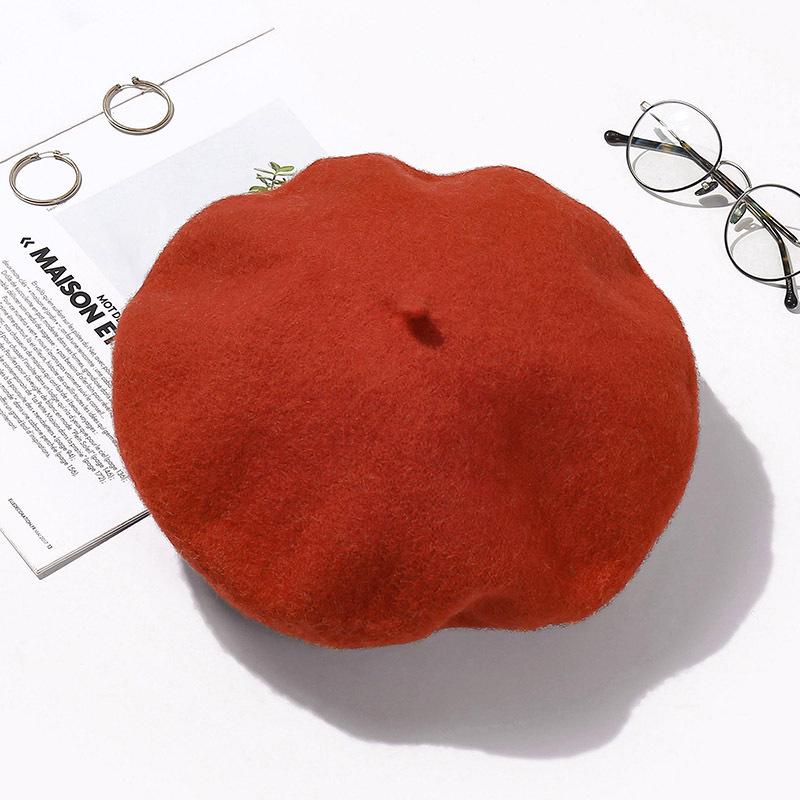 Women's Retro Wool Beret - Autumn/Winter Korean Style Pumpkin Painter Hat