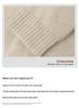 2025 Autumn/Winter Women's Elegant Cashmere Knit Top, Long Sleeve, Loose Fit, Solid Color, Round Neck Sweater