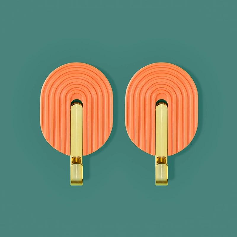 4PCS Wall Plastic Self-Adhesive Hook Multifunctional Bathroom Towel Rack Kitchen Strong Nano Glue Hook Door Rear Bag Hat Hanger