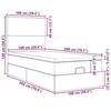VidaXL Cadre de lit ottoman et matelas gris clair 100x200 cm tissu 3313899