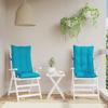Vidaxl High-Back Chair Cushions, 2 Pcs, Turquoise