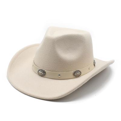 Western Cowboy Hat Woolen Top Hat Big Eaves Hat Minority Style Jazz Hat