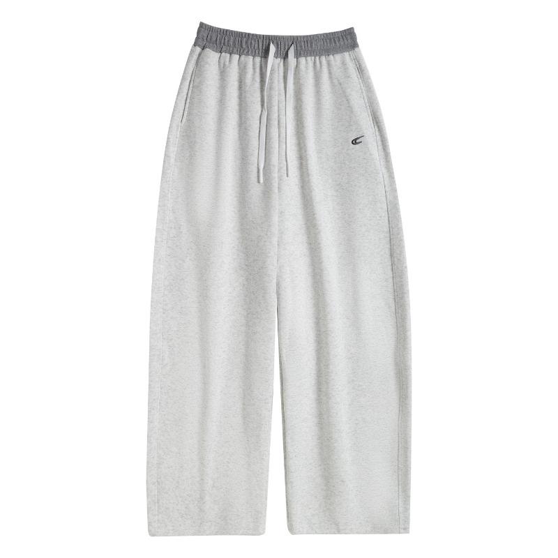 Gray scimitar sweatpants women's autumn new straight narrow wide-leg pants banana small casual sweatpants