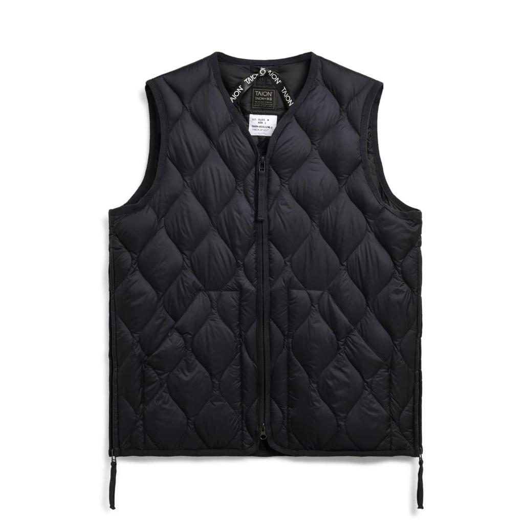 Taion Unisex Military Double Zip Down Vest V-Neck (001ALSZML-1)