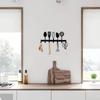 Wall Mounted Metal Key Holder with 7 Hooks for Kitchen Hallway Bedroom Door Entry