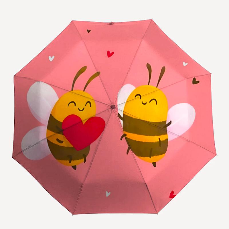 

1pc Bee Love Umbrella That Opens Closes Automatically Perfect Gift with a Convenient Folding Mechanism 55