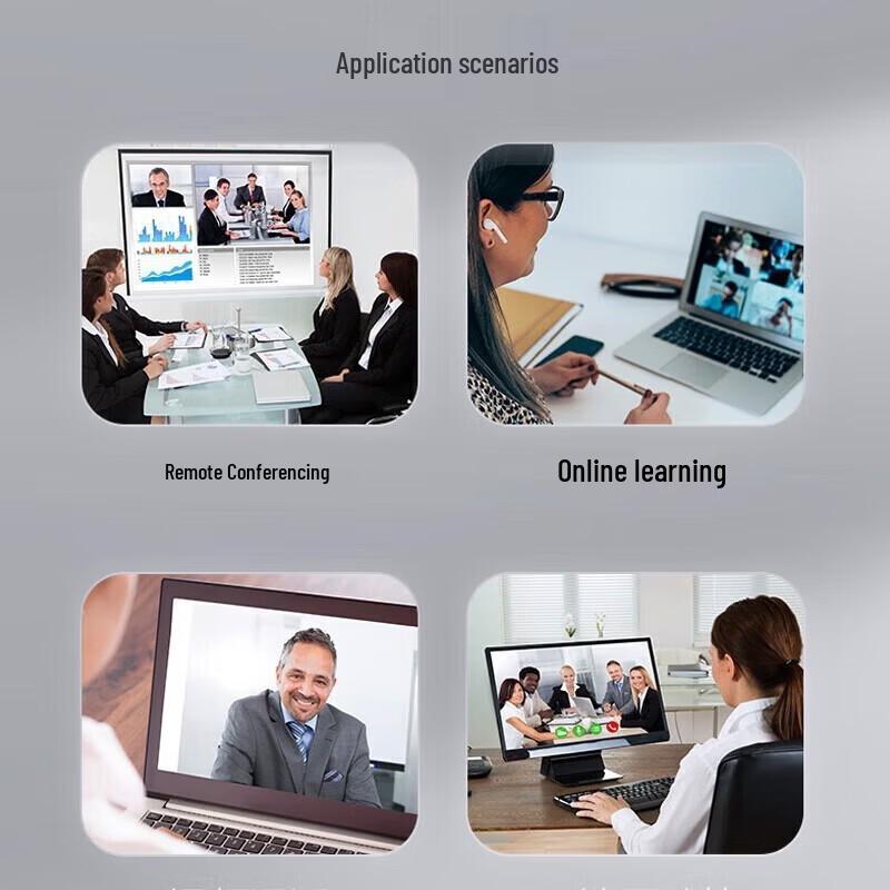 Câmera PC Hikvision DS-UVC-E24Sa 2K HD com Microfone e Alto-falante