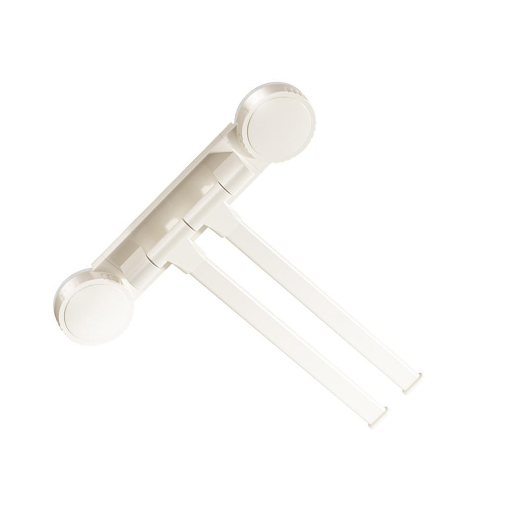 Suction Cup Rotating Towel Rack Without Drilling Required Space Saving Double Rack for Bathroom or Kitchen Hanging