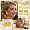 Boucles d'Oreilles en Acier Inoxydable pour Femmes Vintage Luxe Élégant Bijoux en Acier Titane