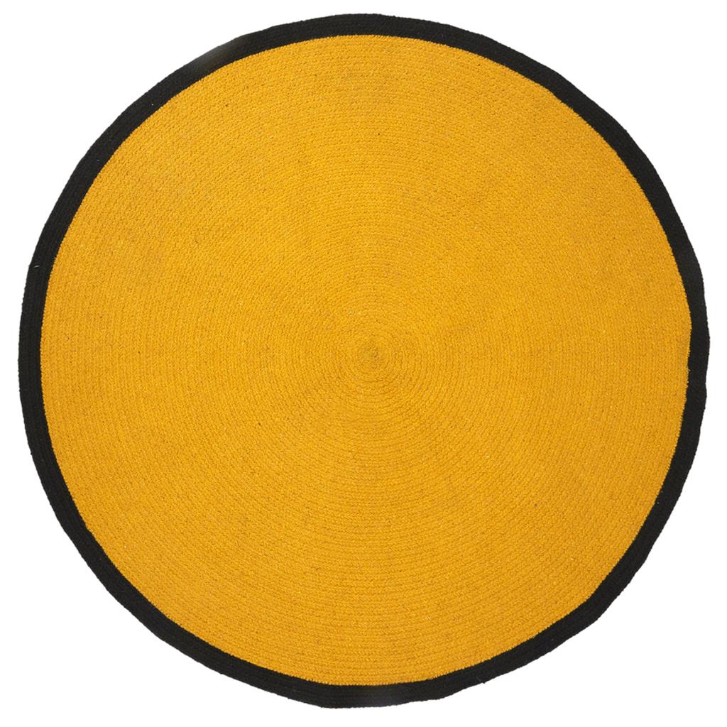 Les Trésors De Lily [A3512] – Senfgelber Baumwollteppich „Boho“ – 120 cm