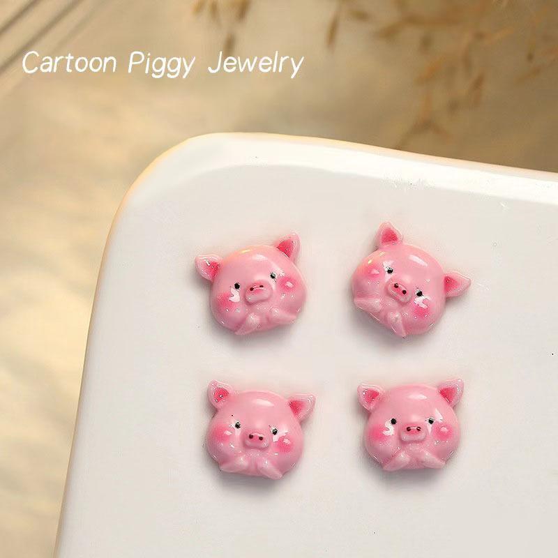 

Украшения для ногтей, Чистые знаменитости, Аксессуары для милых мультяшных поросят, Девичье сердце, Свиная попа, Трехмерные аксессуары для ногтей из смолы