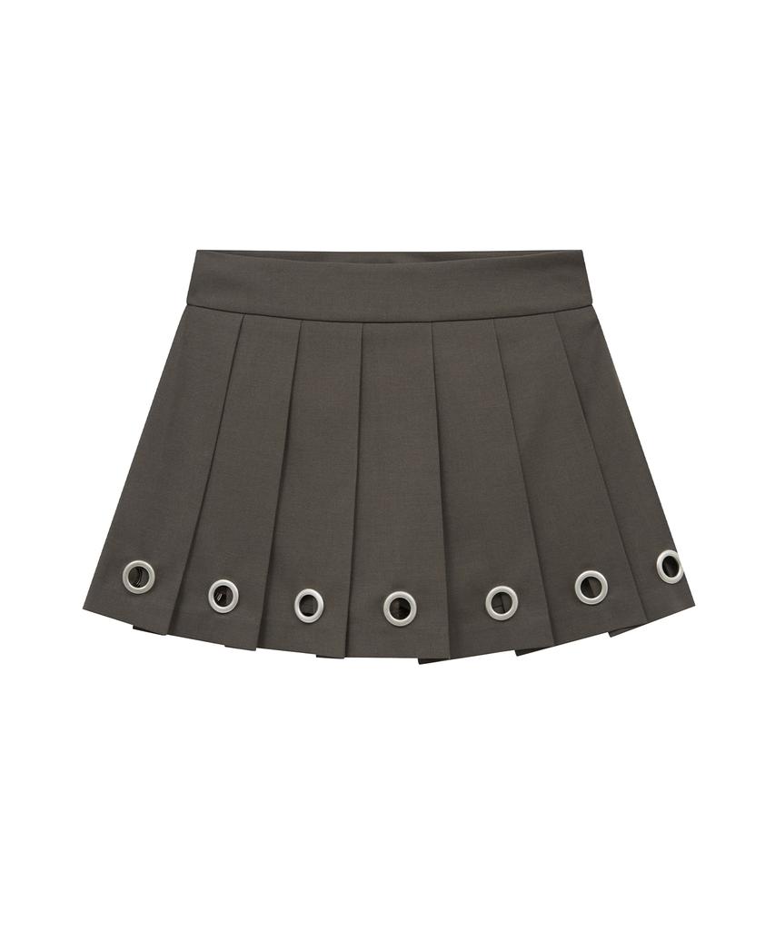 Midnight Move Eyelet Skirt (Brown)