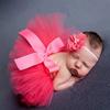 Fluffy Flower Tutu Set Baby Pink Tutu Skirt with Headband Cake Smash Outfit Newborn Photo Props Infant Princess Clothes
