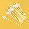 10/20/30pcs Daisy Flower Paper Straws Disposable Drinking Straw for Daisy Birthday Party Wedding Decoration Supplies Baby Shower