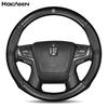 Genuine Leather Carbon Fiber Steering Wheel Cover for Toyota Prado, Camry, Reiz, Highlander, and Crown