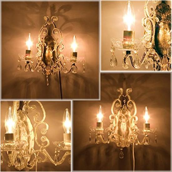 

Акидзуки Трейдинг (Акидзуки) Антикварная настенная люстра в стиле принцессы, 2 настенных драгоценности: интерьер-ак-67D304079 (Темно-золотой)