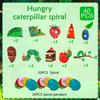 Die sehr hungrige Raupe Hängende Wirbel, 20 Stück Hungrige Raupe Thema Geburtstag Hängende Wirbel, Hungrige Raupe Geburtstagsdekorationszubehör