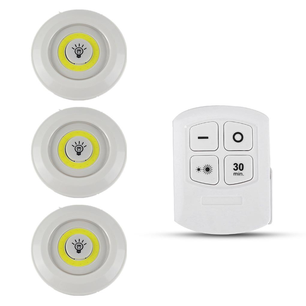 

Under Cabinet Lights COB Dimmable Timing Lamps Room Adhesive Safety Cupboard Bedroom Night Lighting Battery Operated white light