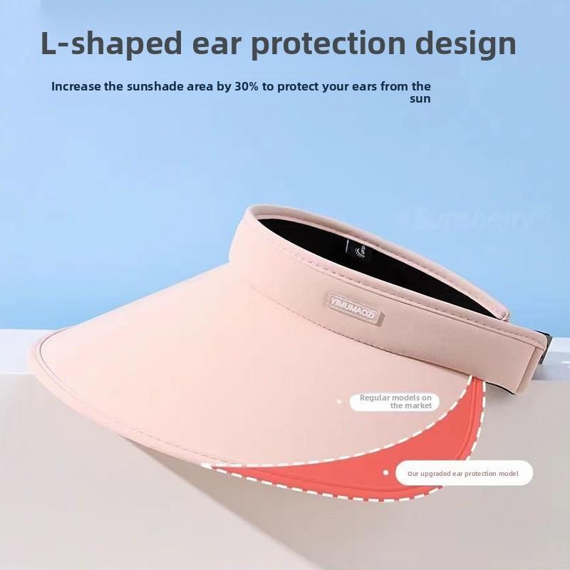 Ice Silk Sun Hat With Wide Brim And Adjustable Wind Rope For Outdoor Use