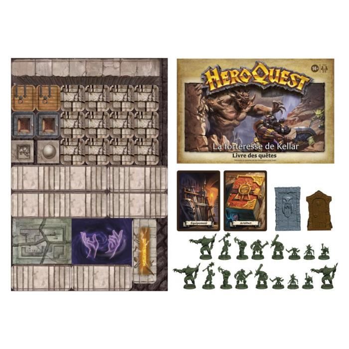 HeroQuest, extension La forteresse de Kellar, 2 à 5 joueurs, dès 14 ans, système de jeu HeroQuest requis - Avalon Hill