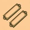 20 Pcs Rectangular Shape Drawer Label Holder Metal Shelf Tag Bracket  DIY Furniture Refit