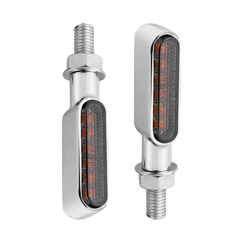 2pcs 6 leds Motorcycle Indicators Mini LED Turn Signal Light Flasher Amber Lamp Blinker Universal
