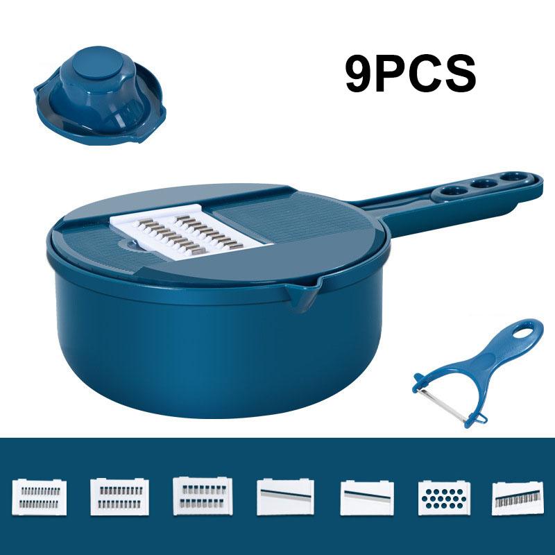 Nine-in-one Vegetable Cutter Multi-functional Carrot and Potato Manual Shredding and Slicing Machine Salad Utensils Kitchen Tool