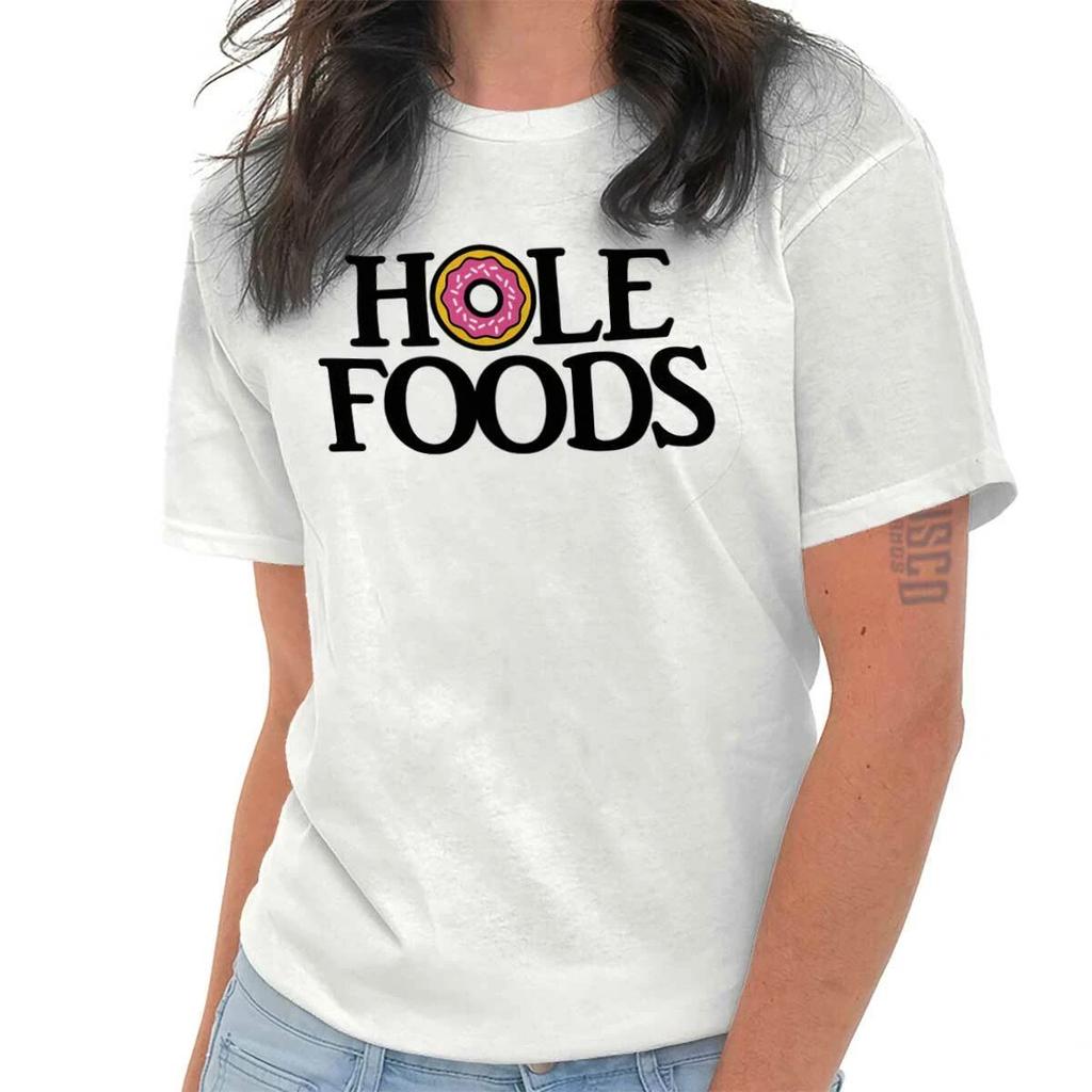 Donut Lover Hole Foods Funny Foodie Sweets Womens or Mens Crewneck T Shirt Tee